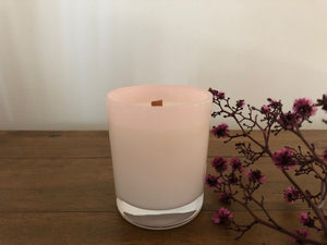Soft Pink Deluxe Candle with Woodwick - small