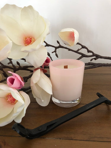 Soft Pink Deluxe Candle with Woodwick - small